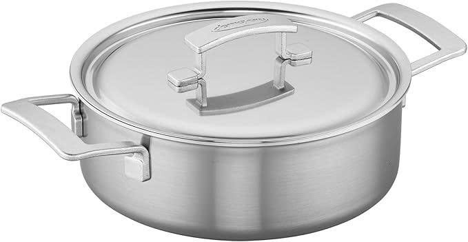 Demeyere Industry 5-Ply 3-qt Stainless Steel Deep Saute Pan