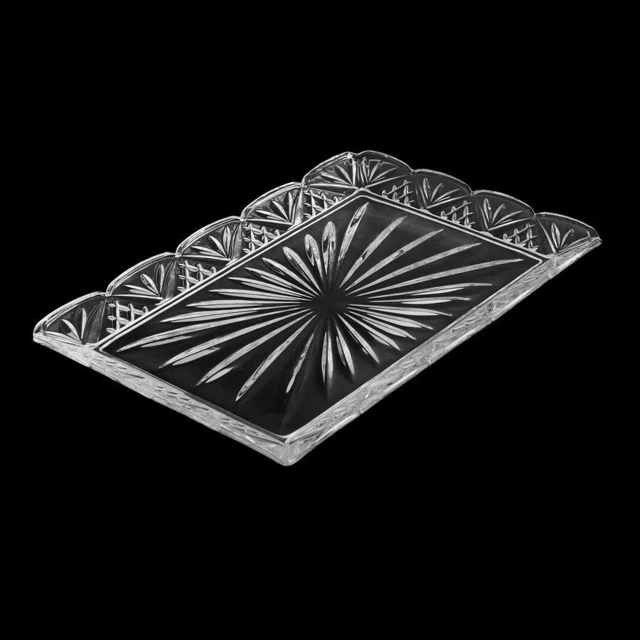 Dublin Crystal Scalloped Serving Tray
