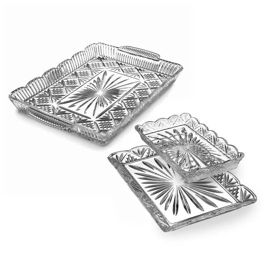 Dublin Crystal Scalloped Serving Tray