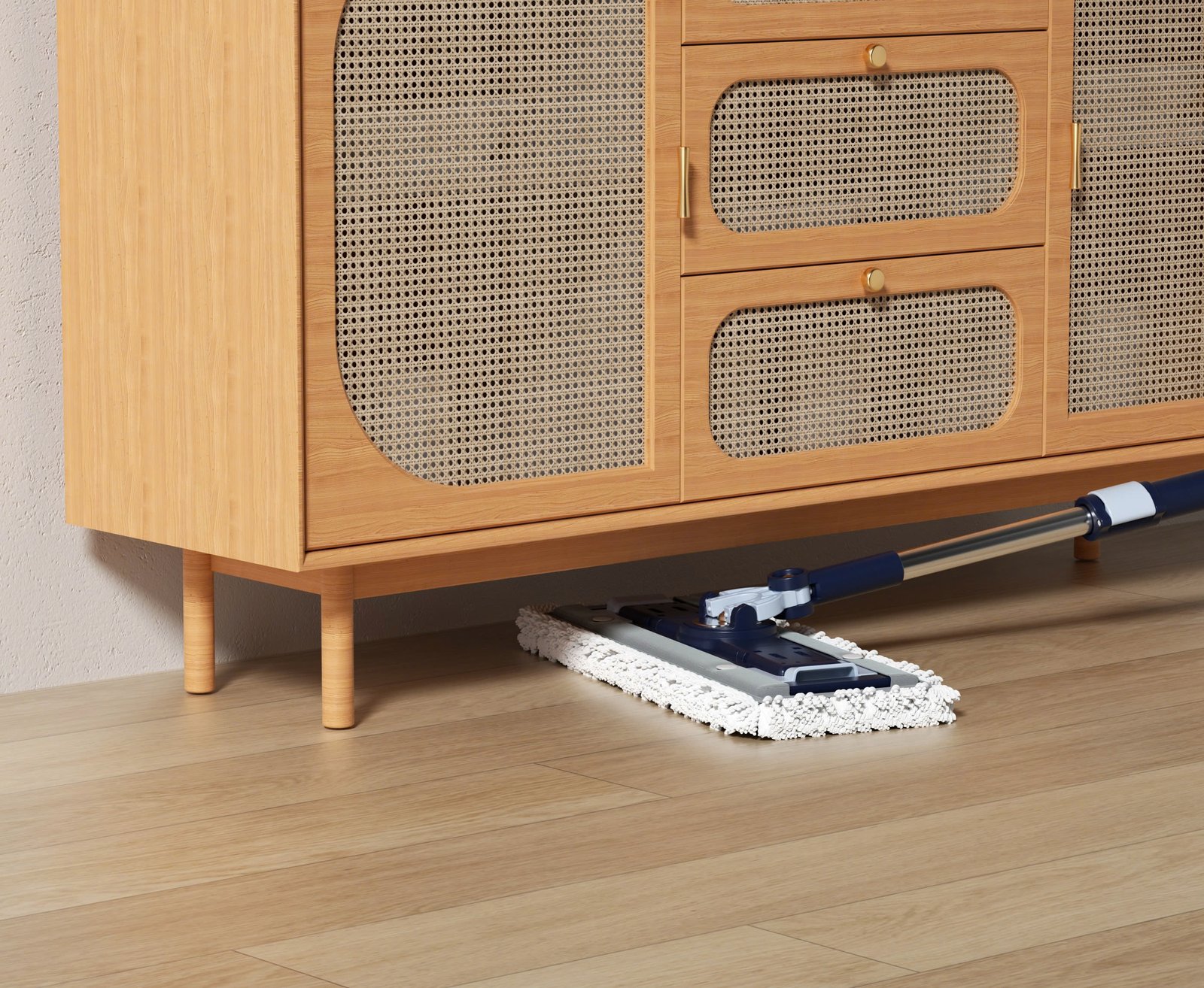 Nordilux 2-in-1 Traditional Multi-Purpose Mop Set with Dual Cleaning Action – Buy 1, Get 4 Free Microfiber Mop Pads.